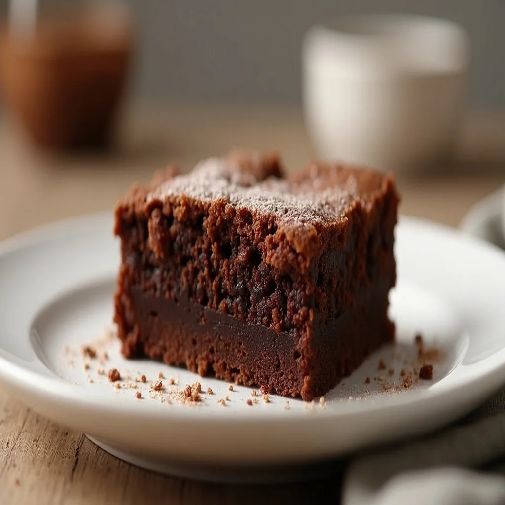 Brownie caseiro perfeito com calda de chocolate