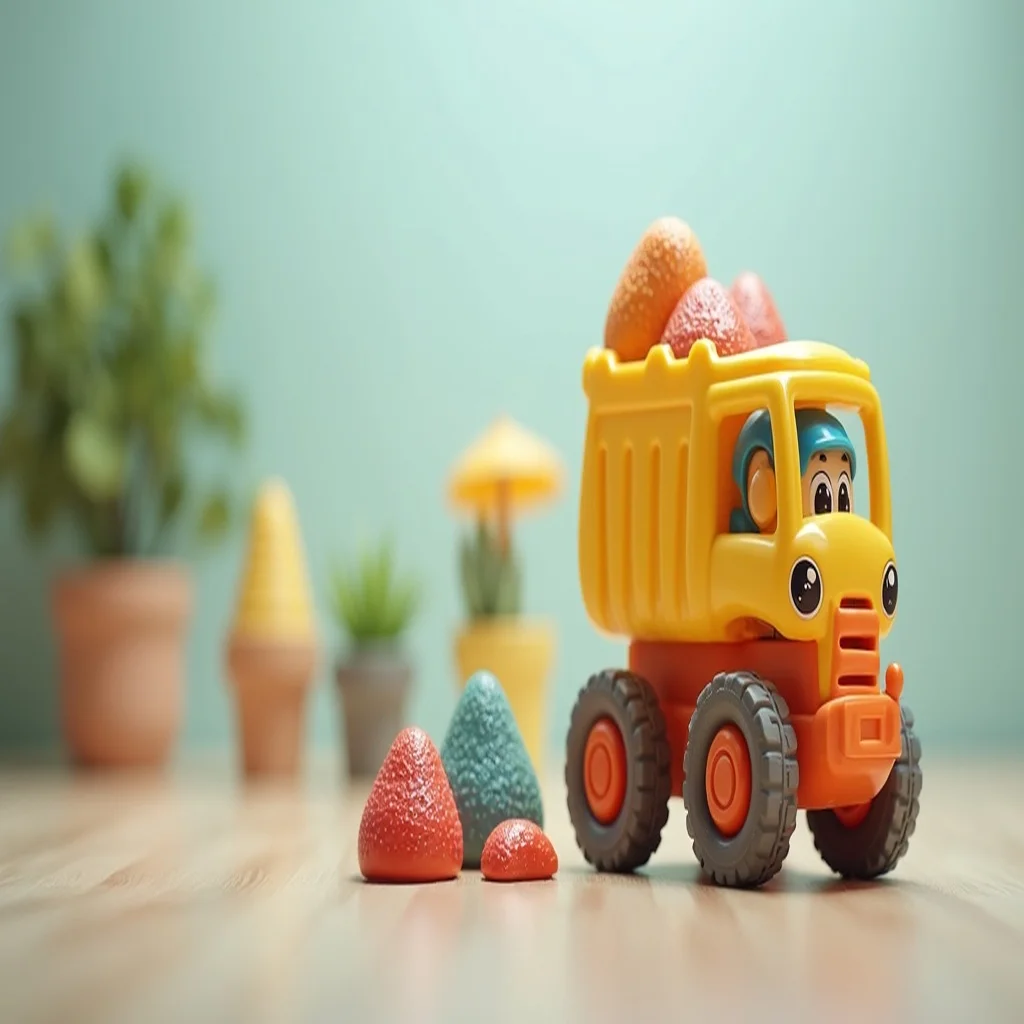 Caminhão de brinquedo feito à mão