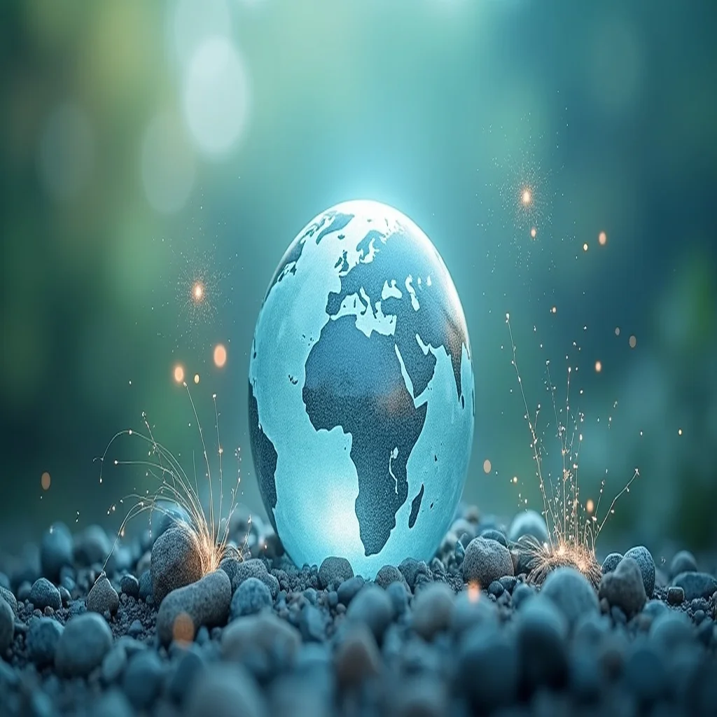 Painéis solares e turbinas eólicas representando soluções para o aquecimento global