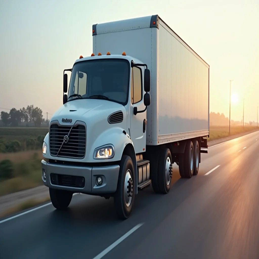 Caminhão bitruck na estrada