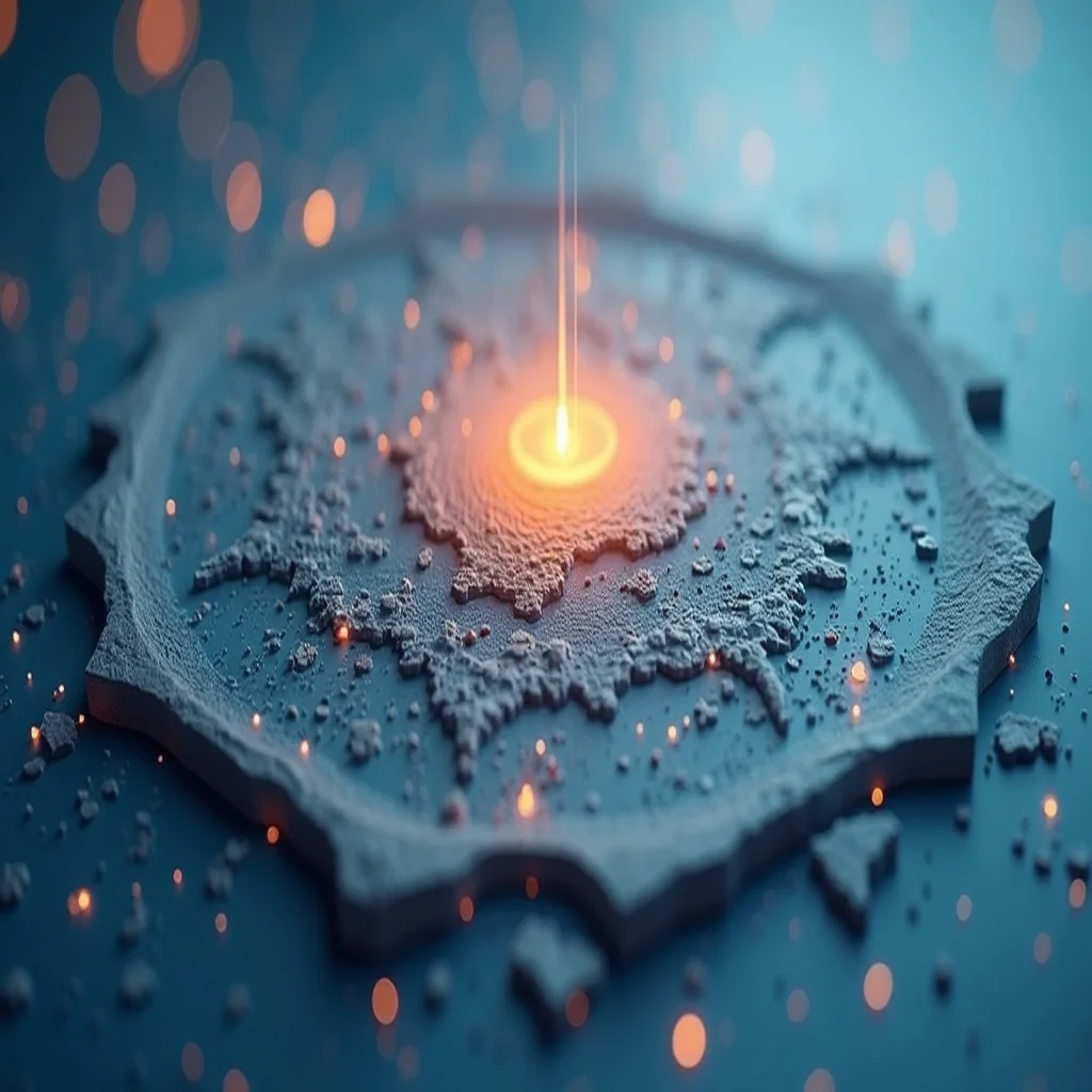 Vista aérea de uma metrópole moderna com arranha-céus e tráfego intenso